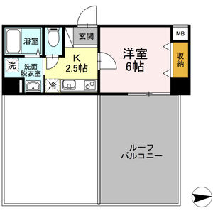 1K 間取り図