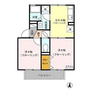2DK 間取り図
