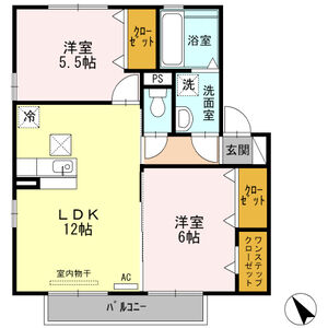 2LDK 間取り図