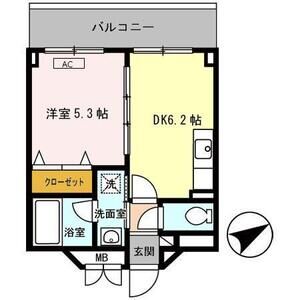 1DK 間取り図
