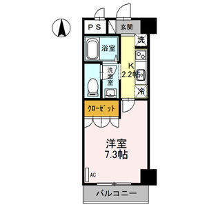 1K 間取り図