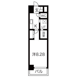 1K 間取り図