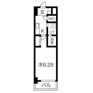 1K 間取り図