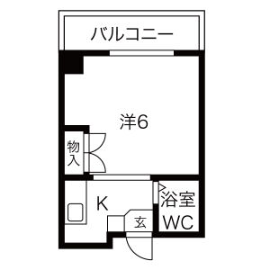 1K 間取り図
