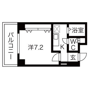 1K 間取り図