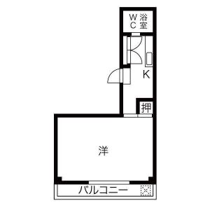 1K 間取り図