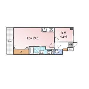 1LDK 間取り図