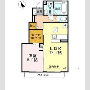 1LDK 間取り図