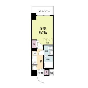 1K 間取り図