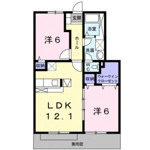 2LDK 間取り図