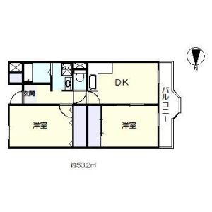 2DK 間取り図