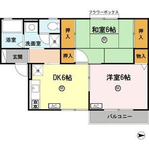2DK 間取り図
