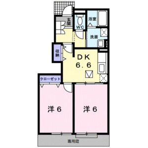 2DK 間取り図