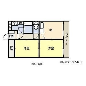 2DK 間取り図