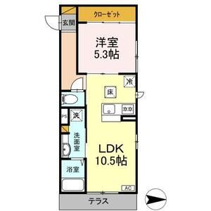 1LDK 間取り図