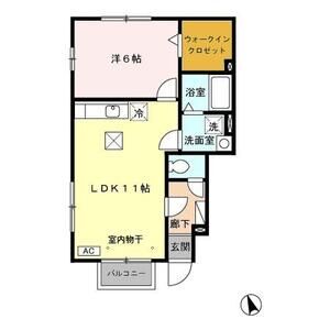 1LDK 間取り図