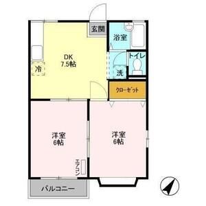 2DK 間取り図