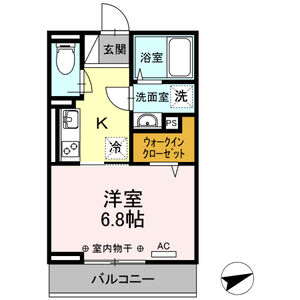 1K 間取り図