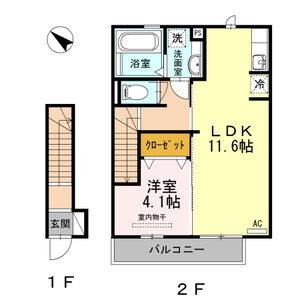 1LDK 間取り図