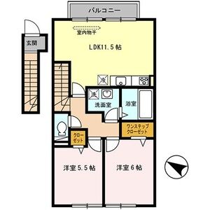 2LDK 間取り図