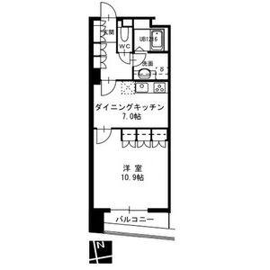 1DK 間取り図