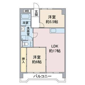 2LDK 間取り図