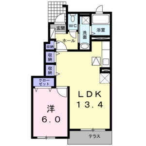 1LDK 間取り図