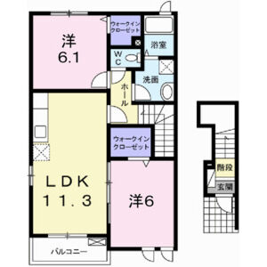 2LDK 間取り図