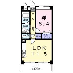 1LDK 間取り図