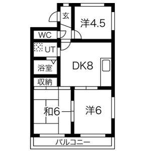 3DK 間取り図