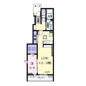 1LDK 間取り図