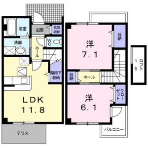 2LDK 間取り図