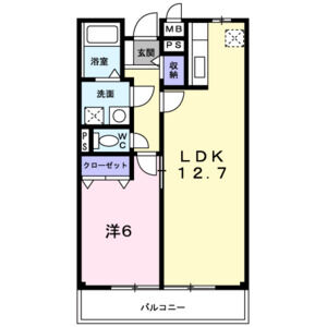 1LDK 間取り図