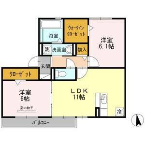 2LDK 間取り図