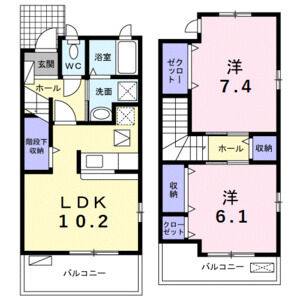 2LDK 間取り図