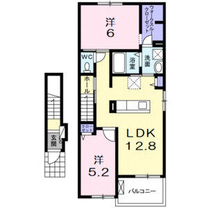 2LDK 間取り図
