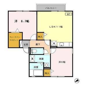 2LDK 間取り図