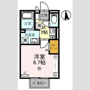 1K 間取り図
