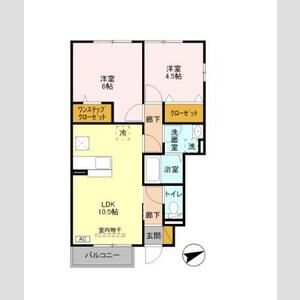 2LDK 間取り図