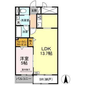 1LDK 間取り図
