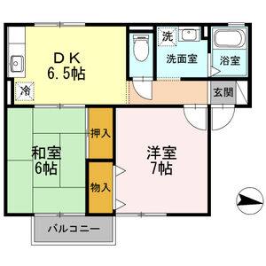 2DK 間取り図