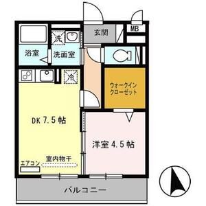 1DK 間取り図