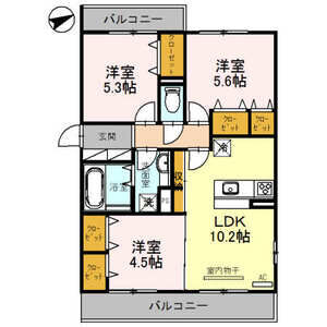 3LDK 間取り図