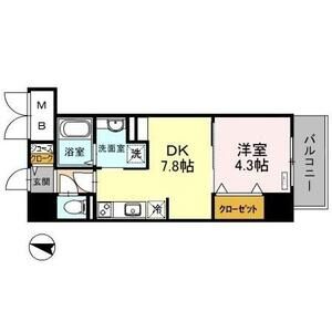 1DK 間取り図