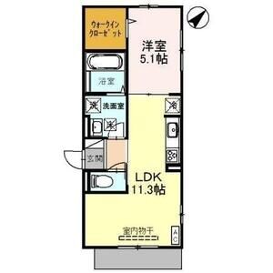 1LDK 間取り図
