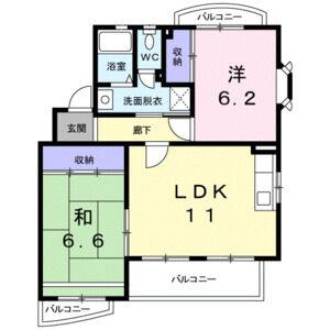2LDK 間取り図