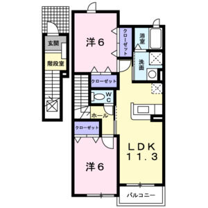 2LDK 間取り図