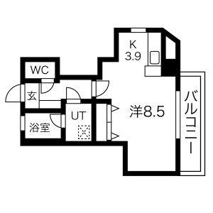 ワンルーム 間取り図