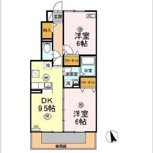 2DK 間取り図