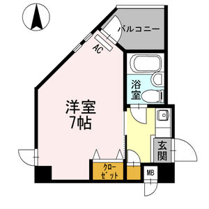 ワンルーム 間取り図